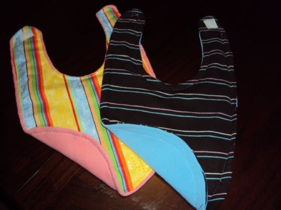 upcycle bibs from old shirts