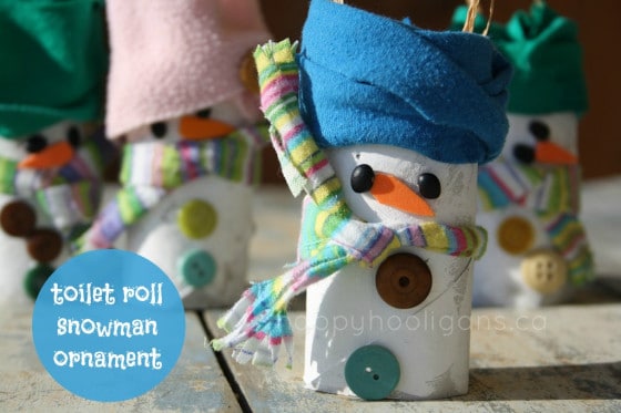 adorable toilet roll snowman craft