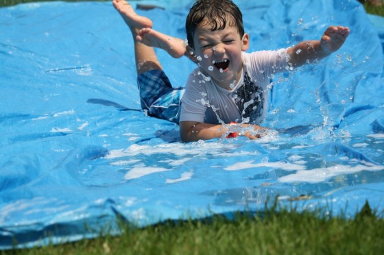 Easiest Homemade Water-Slide for the Backyard - happy ...