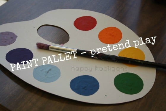 pretend paint pallet - happy hooligans