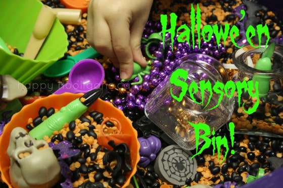 Hallowe'en Sensory Bin - happy hooligans