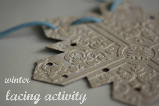 winter lacing cards - happy hooligans winter lacing cards cover photo