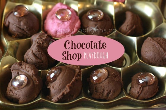strawberry and chocolate shop play dough for valentine's day