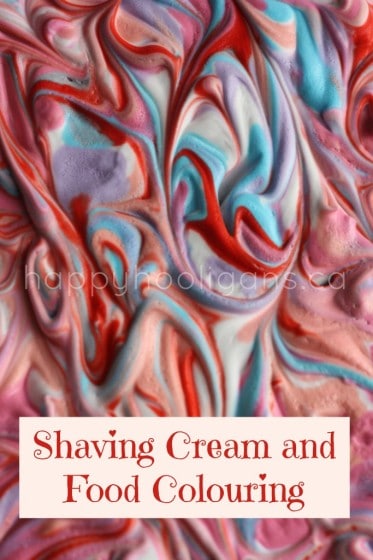 shaving cream and food colouring cover photo