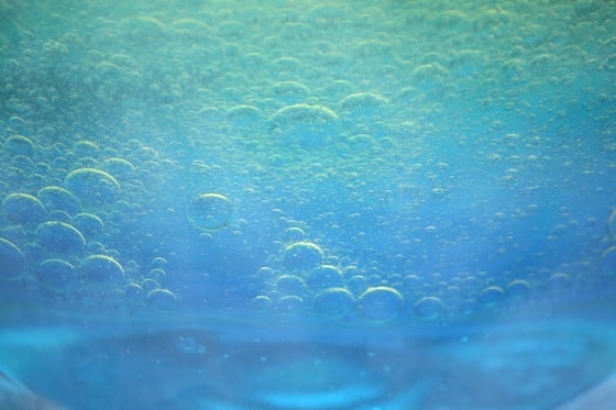 bubbles in ocean bottle