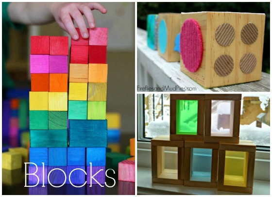 colour and texture blocks to make for kids