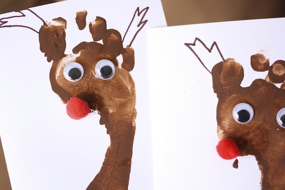 You could even say this shiny-nosed reindeer craft glows! 