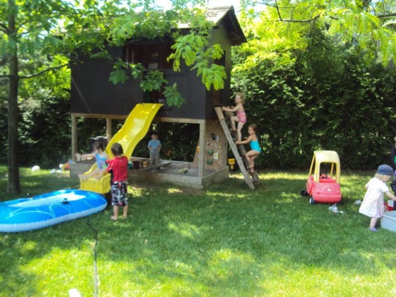 Happy Hooligans - playhouse and water slide