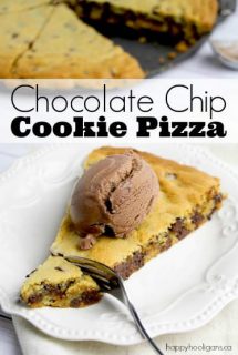 Giant Chocolate Chip Cookie Pizza - Happy Hooligans