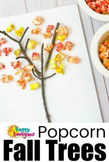 Popcorn Fall Tree Craft for Toddlers and Preschoolers