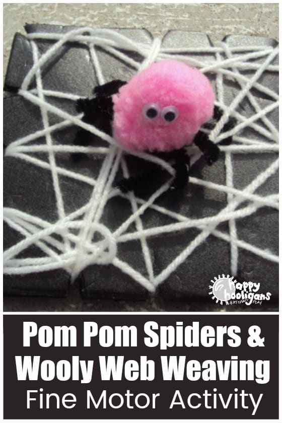 Fine Motor Spider and Web Weaving Activity for Toddlers