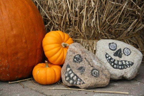 Painted Halloween Rocks