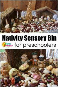 Nativity Sensory Bin for Toddlers and Preschoolers