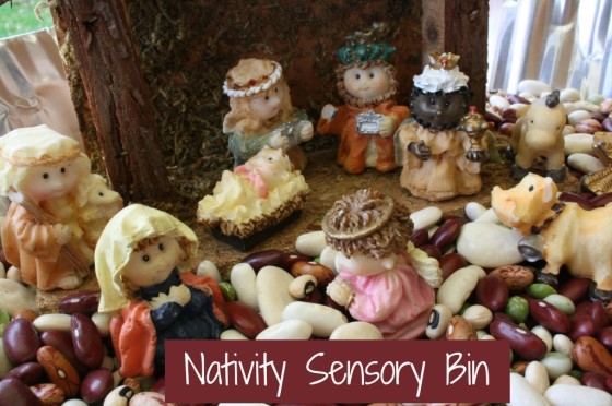 nativity sensory bin