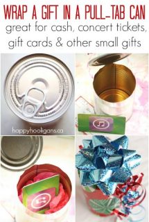 How to disguise a small gift in a can