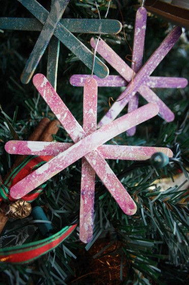 popsicle stick snowflakes