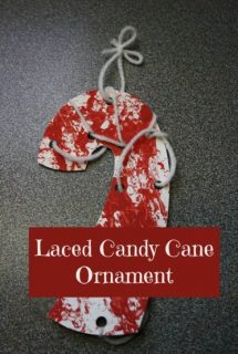 laced candy cane ornament