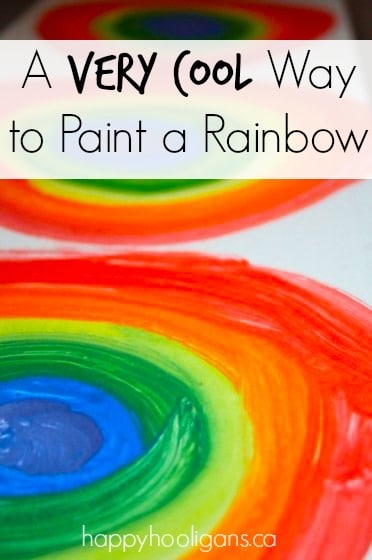 cool way to paint a rainbow