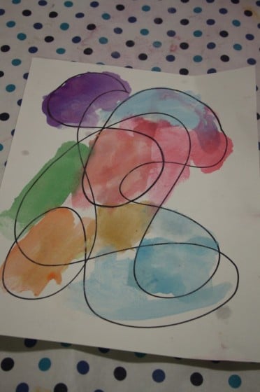 Child painted Homemade Doodle Art