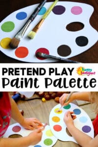 DIY pretend paint palette