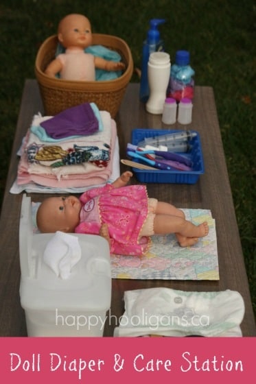Doll Diaper and Care Station pretend play set-up