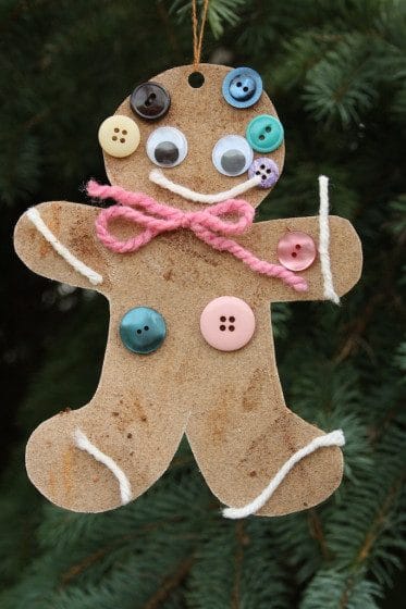 scented sandpaper gingerbread ornaments