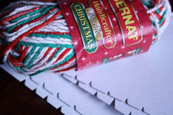 materials needed for wool wrapped tree ornaments