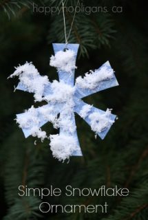 Simple Snowflake Ornament - Happy Hooligans