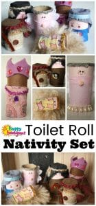 Homemade Nativity Set with Toilet Rolls