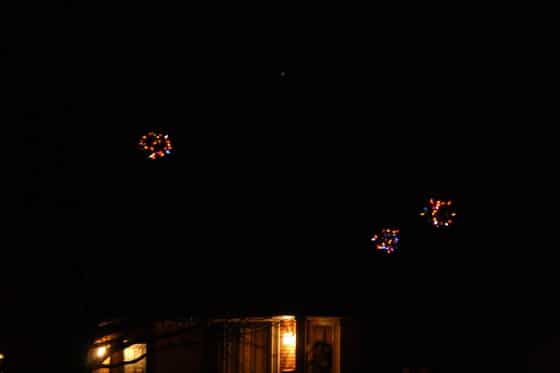 3 hanging lighted christmas balls 