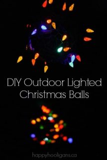 DIY Outdoor Lighted Christmas Balls