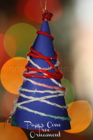 paper cone christmas tree ornament 