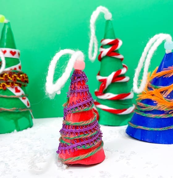 paper cone tree ornaments