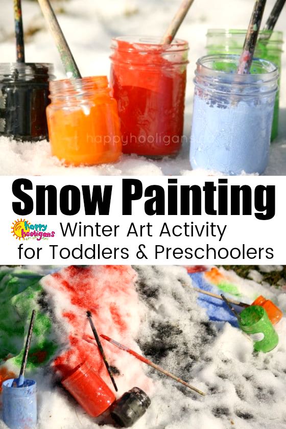 Snow Painting Activity - Outdoor Winter Art Activity for Kids