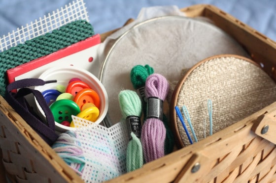 child's sewing basket