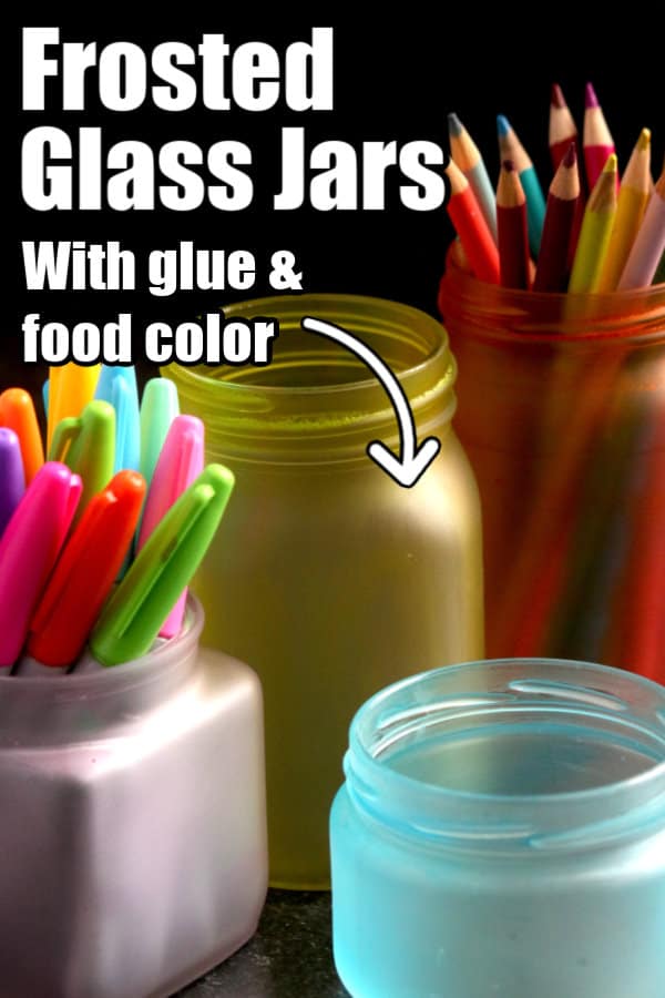 How to make frosted jars with glue and food colour