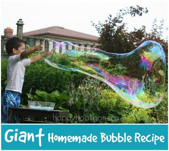 Giant Homemade Bubble Recipe