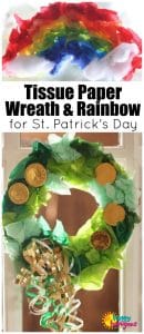 st. patricks day crafts wreath and rainbow