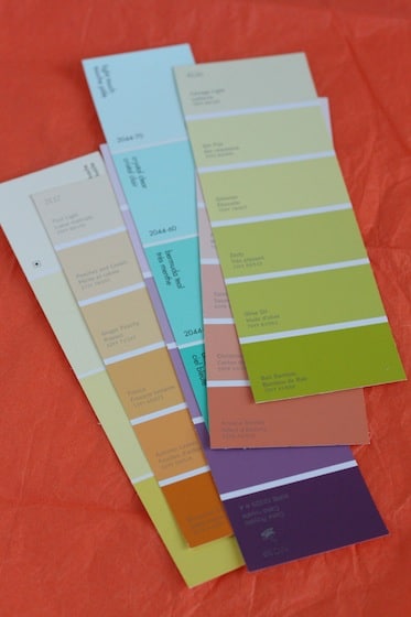 Paint swatch samples