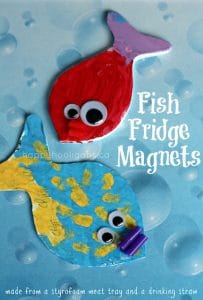 Fish Fridge Magnet Craft for Toddlers and Preschoolers - Happy Hooligans