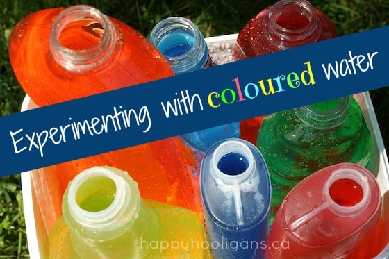 coloured water activity for toddlers and preschoolers