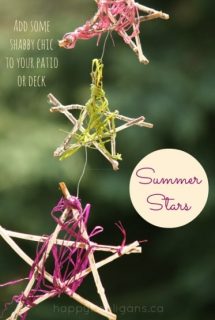 summer stars - twig ornaments - patio decoration