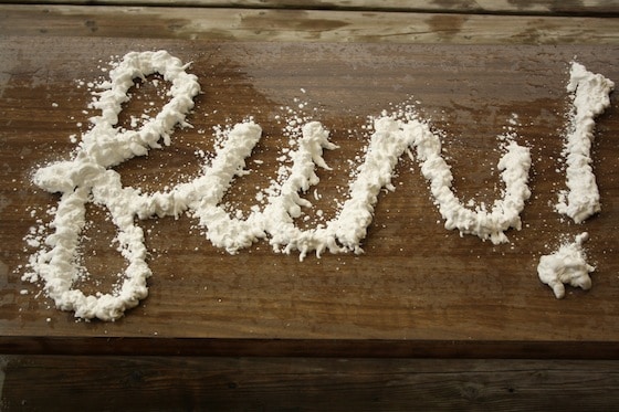 "fun" written with shaving cream on table - invitation to play 