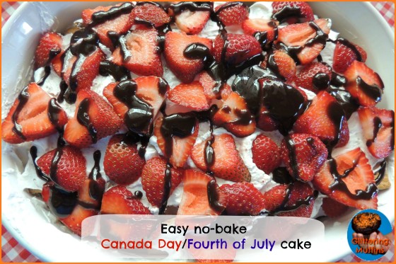 Canada Day/Fourth of July cake by Glittering Muffins