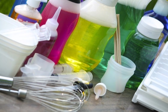 supplies for setting up a kid's colour laboratory, science activities for kids