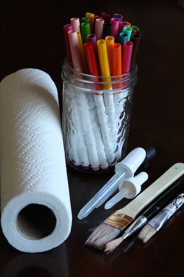 supplies for making marker and paper towel art