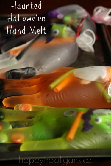 Haunted Halloween Hand Melt - A Salt and Ice Experiments for Kids 