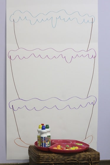 3 foot birthday cake craft that kids can decorate