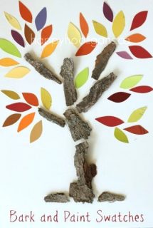 Fall Tree Craft with Paint Chip Samples