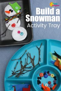 Build a snowman activity for toddlers and preschoolers
